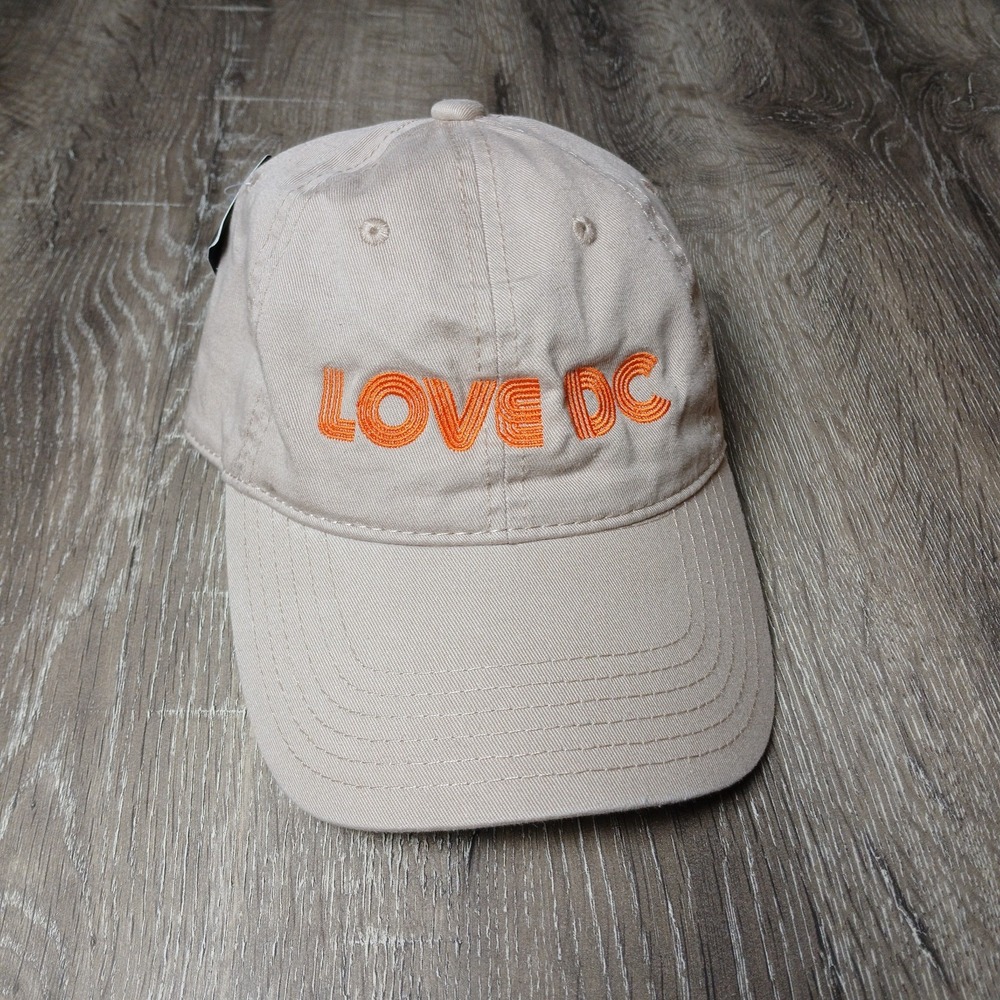 Brand Washington Khaki Clean Up Hat LOVE DC‎ Adjustable Cap Embroidered HA NEW